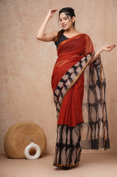 Exclusive hand Block Printed Kota Doria Saree (BFKS34)